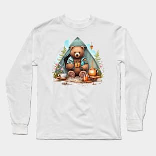 Camping Bear #4 Long Sleeve T-Shirt